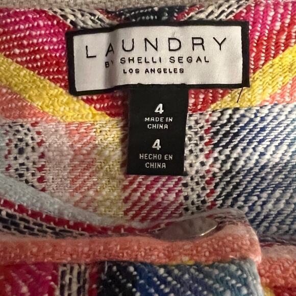 Laundry by Shelly Seagal Color Striped Mini Skirt Size 4 - Picture 7 of 7